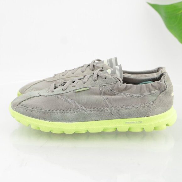 Skechers Womens Go Walk Running Shoe Size 6  Gray Neon Yellow Sneaker Trainers - Picture 6 of 12